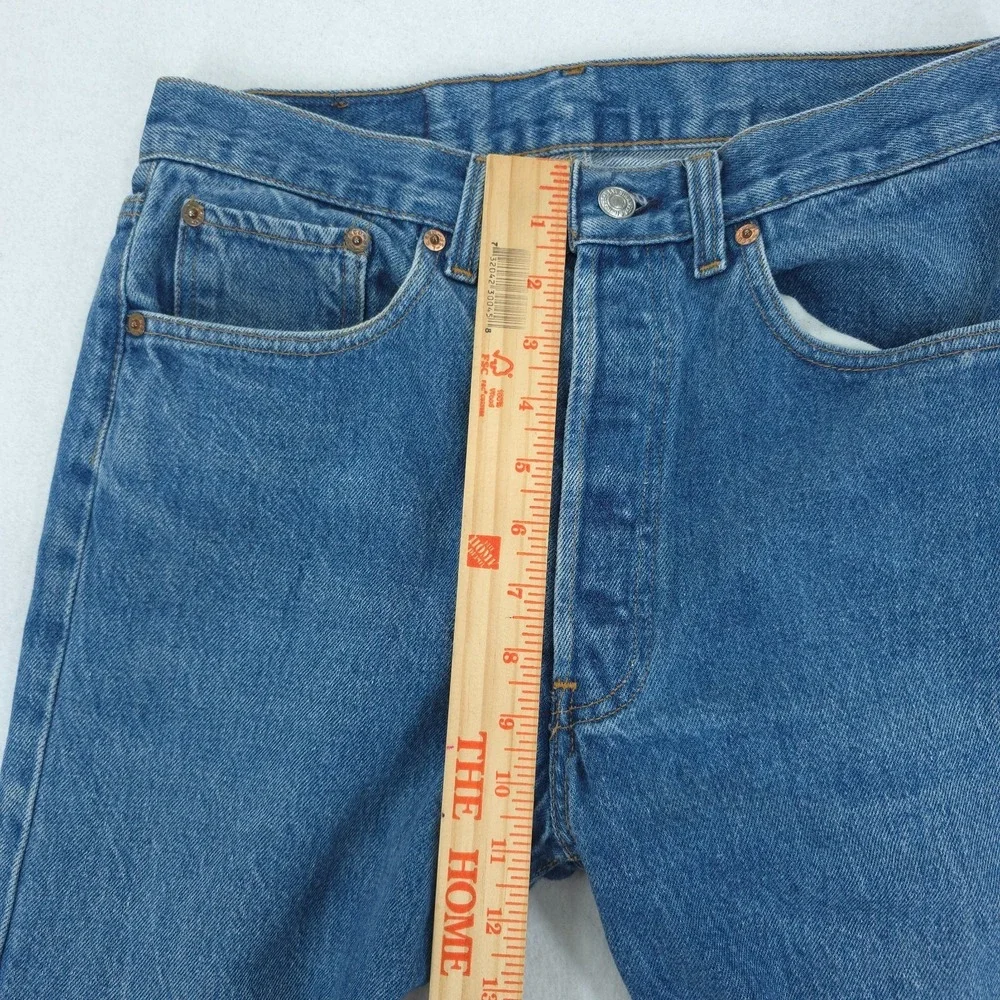 Vintage 90s Levis 501 Jeans Men's 31x34 Blue Made in USA Button Fly Pre Shrunk
